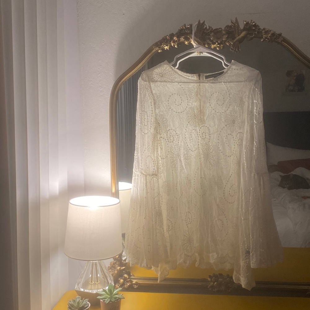 Sheer lace top